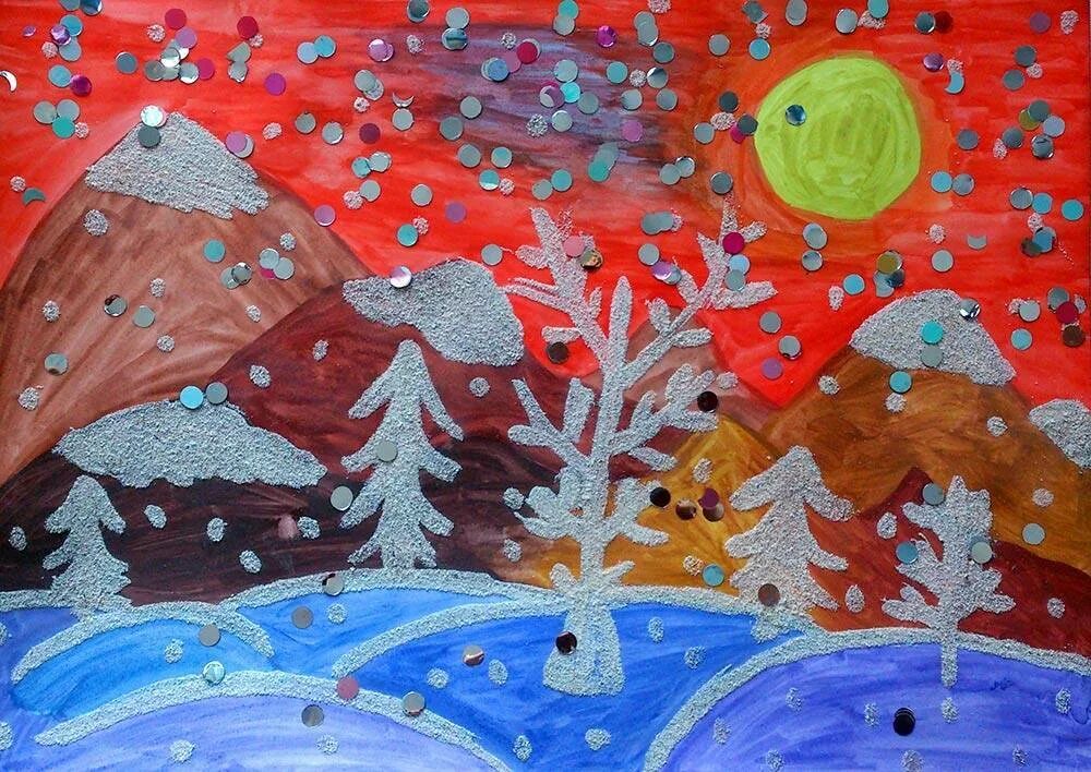 Мастер класс на зимнюю тему. Поделка зима. Зимние рисунки. Поделка Зимушка зима. Детские работы на тему зимняя сказка.