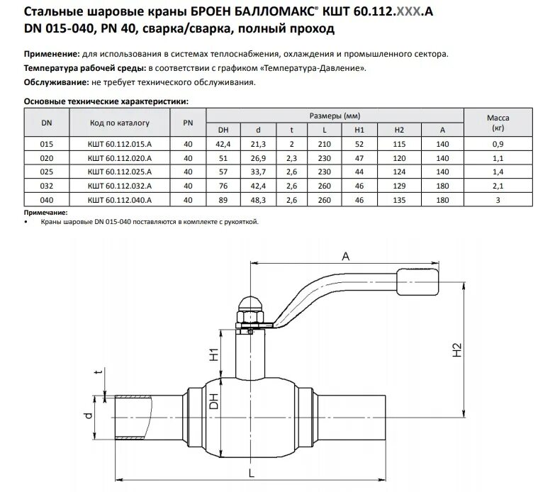 Температура рабочей среды шаровых кранов. Кран шаровый Броен. Кран Балломакс 32 Броен.
