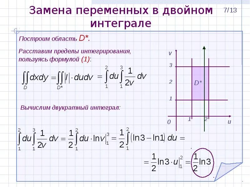 Двойные интегралы пределы интегрирования