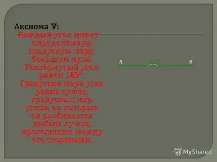 Аксиомы отрезков