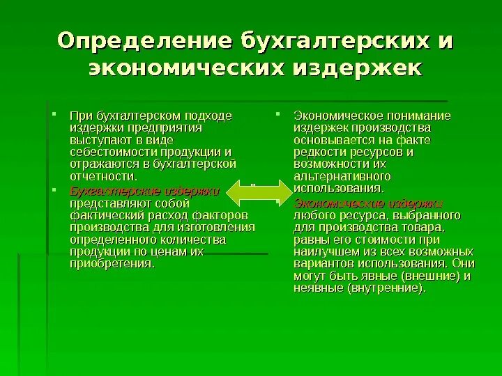 Бухгалтерский и экономический подходы. Бухгалтерский подход и экономический подход. Бухгалтерский и экономический подходы к издержкам производства. Издержки фирмы бухгалтерские и экономические.