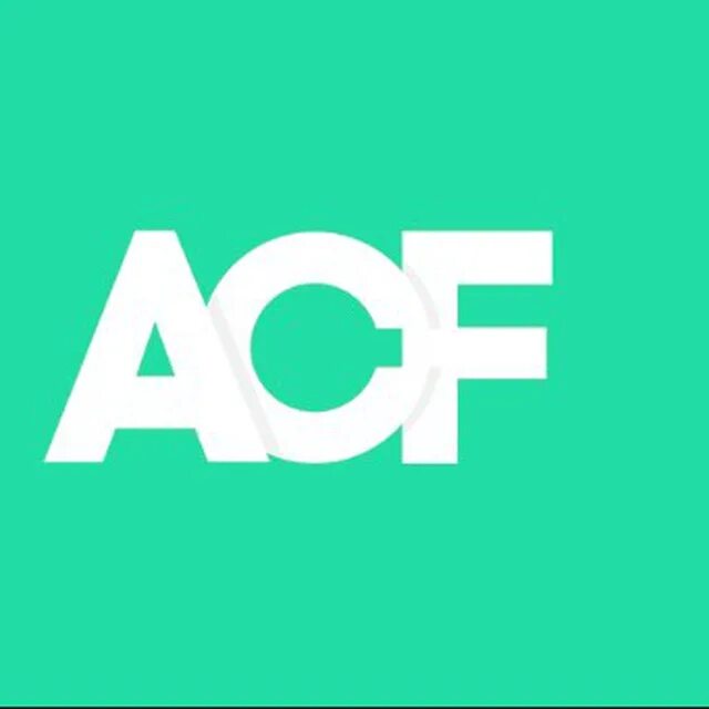 Логотип ACF. Плагин ACF. Круглая версия логотипа. Advanced custom fields