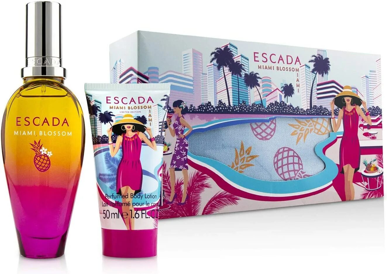 Escada blossom. Эскада Майами блоссом. Miami Blossom Escada 100 мл. Духи Escada Miami Blossom. Escada Miami Blossom Limited Edition.