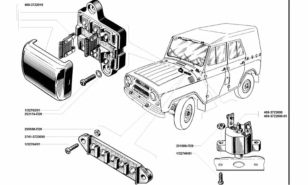 Схема предохранителей УАЗ 469. Предохранители УАЗ 469. Блок предохранителей УАЗ 3741. Предохранители УАЗ 3151.