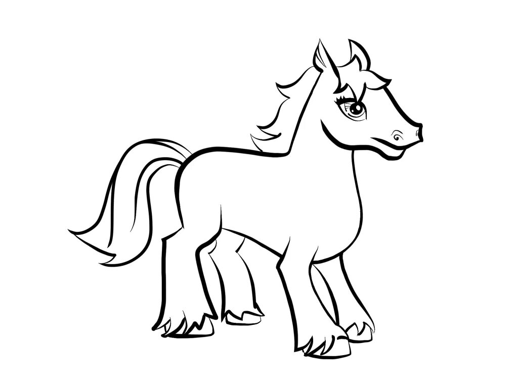 Лошадка рисунок. Лошадь для рисования детям. Лошадка рисунок для детей карандашом. Лошадка раскраска для детей.