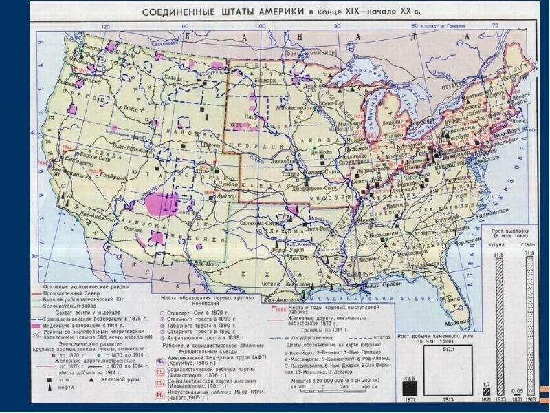 План соединенные штаты америки. США во второй половине 19 века карта. Карта Штатов США 19 век. Соединенные штаты Америки в конце 19 начале 20 века контурная карта. Карта США 19 века со Штатами.