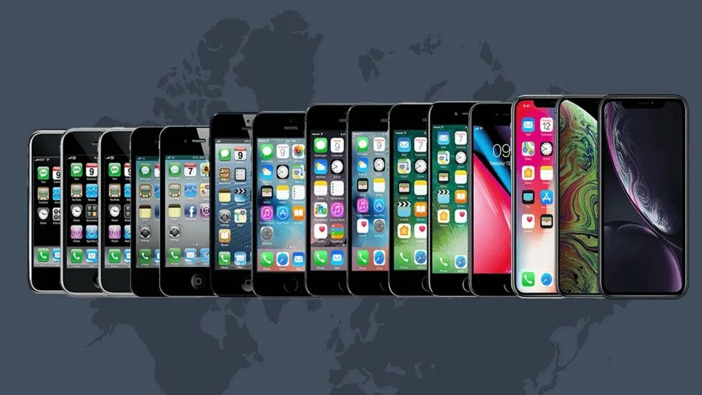 Айфон выходы моделей. Apple iphone 1. Iphone Evolution 2007 2020. Линейка Apple iphone. Iphone Эволюция с 2007.