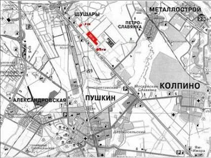Шушары на карте санкт