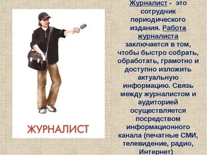 Вопросы журналисту о профессии