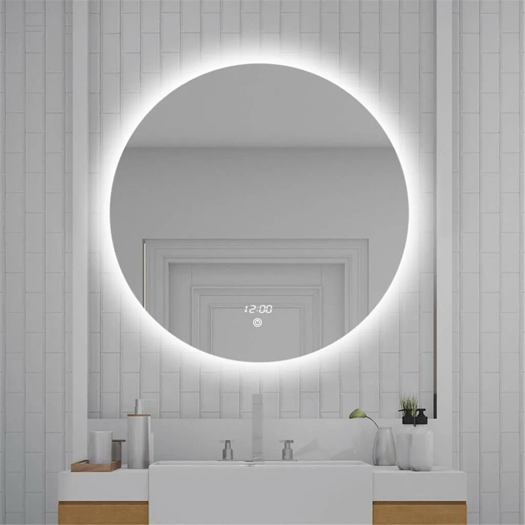 Зеркала в ванную белые. Круглое зеркало в ванную. Зеркало круглое с подсветкой. Круглое зеркало в ванну с подсветкой. Круглое зеркало с подсветкой в ванную.