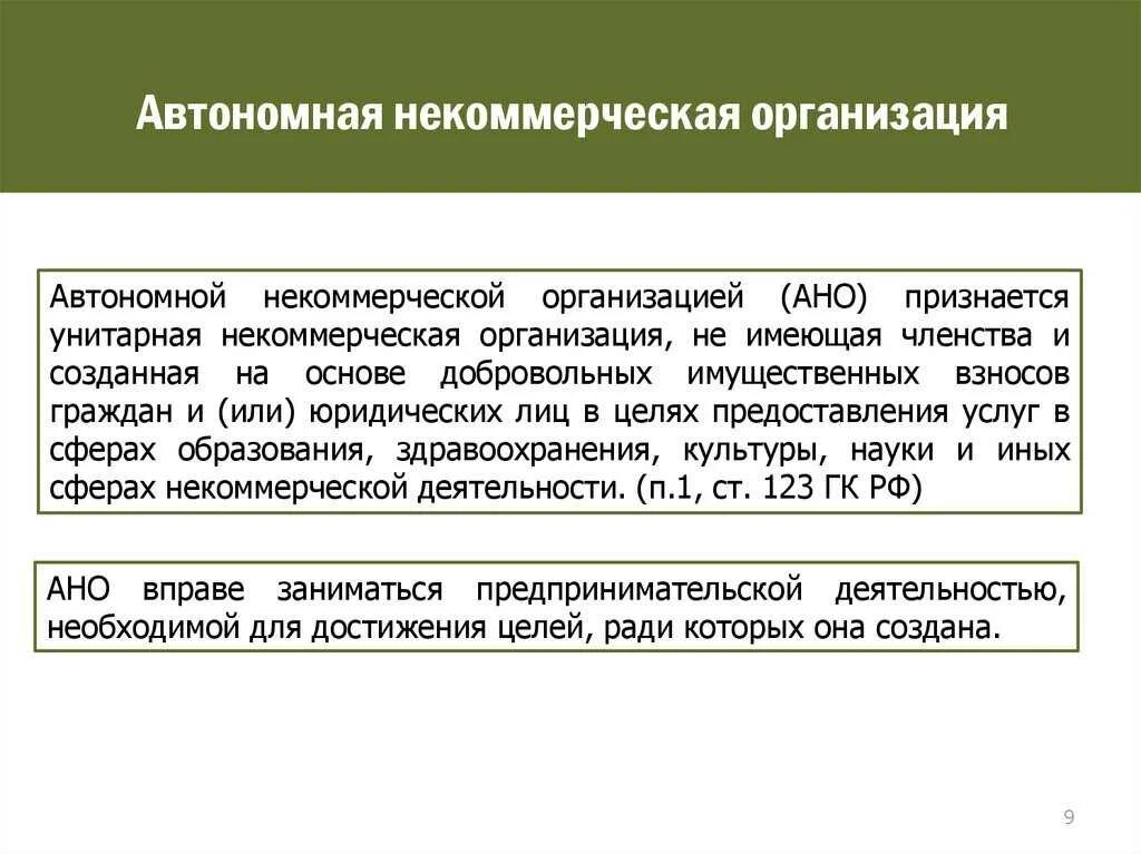 Что значит автономная организация. Автономная некомерческая организация. Автономные некоммерческие организации это кратко. Автономная некоммерческая организация характеристика. Автономные некоммерческие организации примеры.