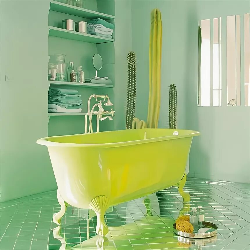 Зеленая ванна купить. Ванна в желто зеленых тонах. Желто зеленая ванная комната. Ванная в зелено-желтом цвете. Ванна акриловая зеленая.