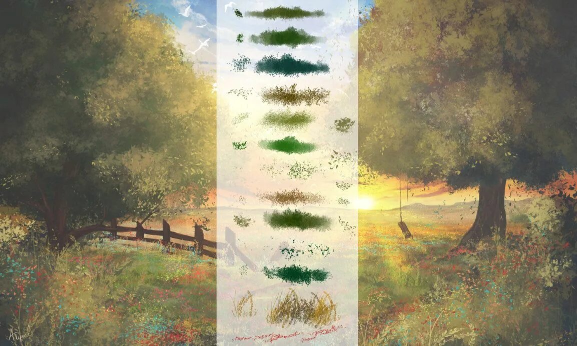 Кисти для фотошопа природа. Пейзаж в фотошопе кистями. Кисти природа. Nature brushes photoshop. Природа кистью.