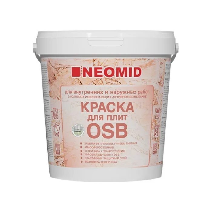 Фасадная краска грунт для плит osb neomid. Краска neomid osb для плит 7кг. краска-грунт фасадная д/плит osb/neomid/ 14. грунт neomid для плит osb 14кг. краска-грунт farbitex profi для osb, армированная 14 кг.