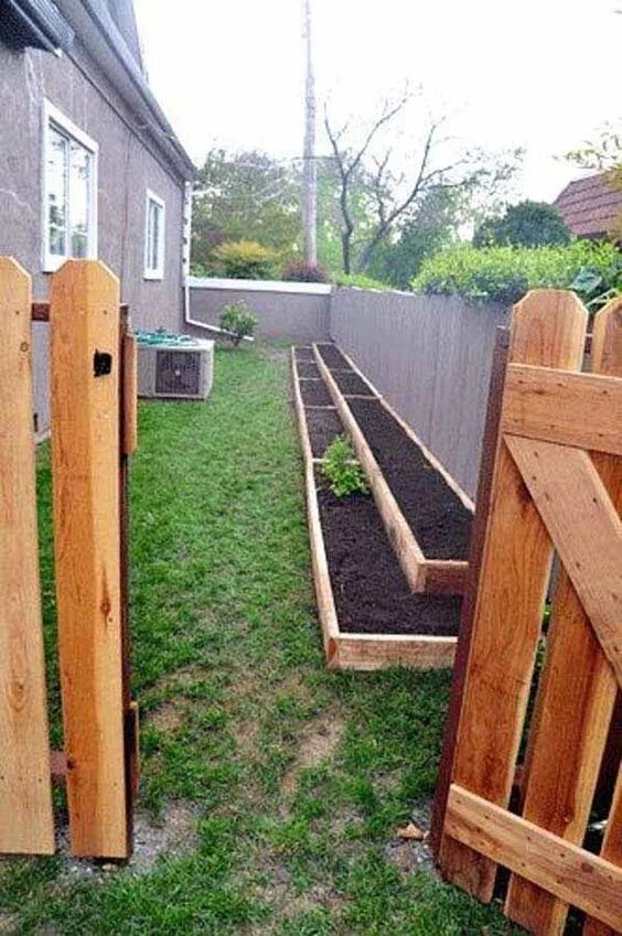Planter Benches - Foter Garden seating area, Backyard landscaping, Backyard land