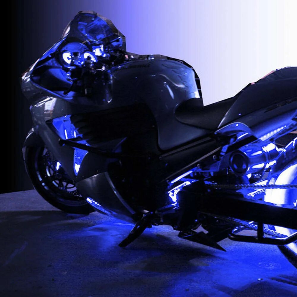 Светящиеся мотоциклы. Ямаха р1 неон. Кавасаки ниндзя с подсветкой. Мотоцикл Кавасаки с подсветкой. Ямаха р2 неон.