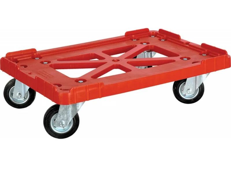 Тележка для ящиков на колесах. 508. Тележка п/э 600х400 полиамидные колеса, россия цв. Малогабаритная тележка. Тележка для ящиков на колесах.