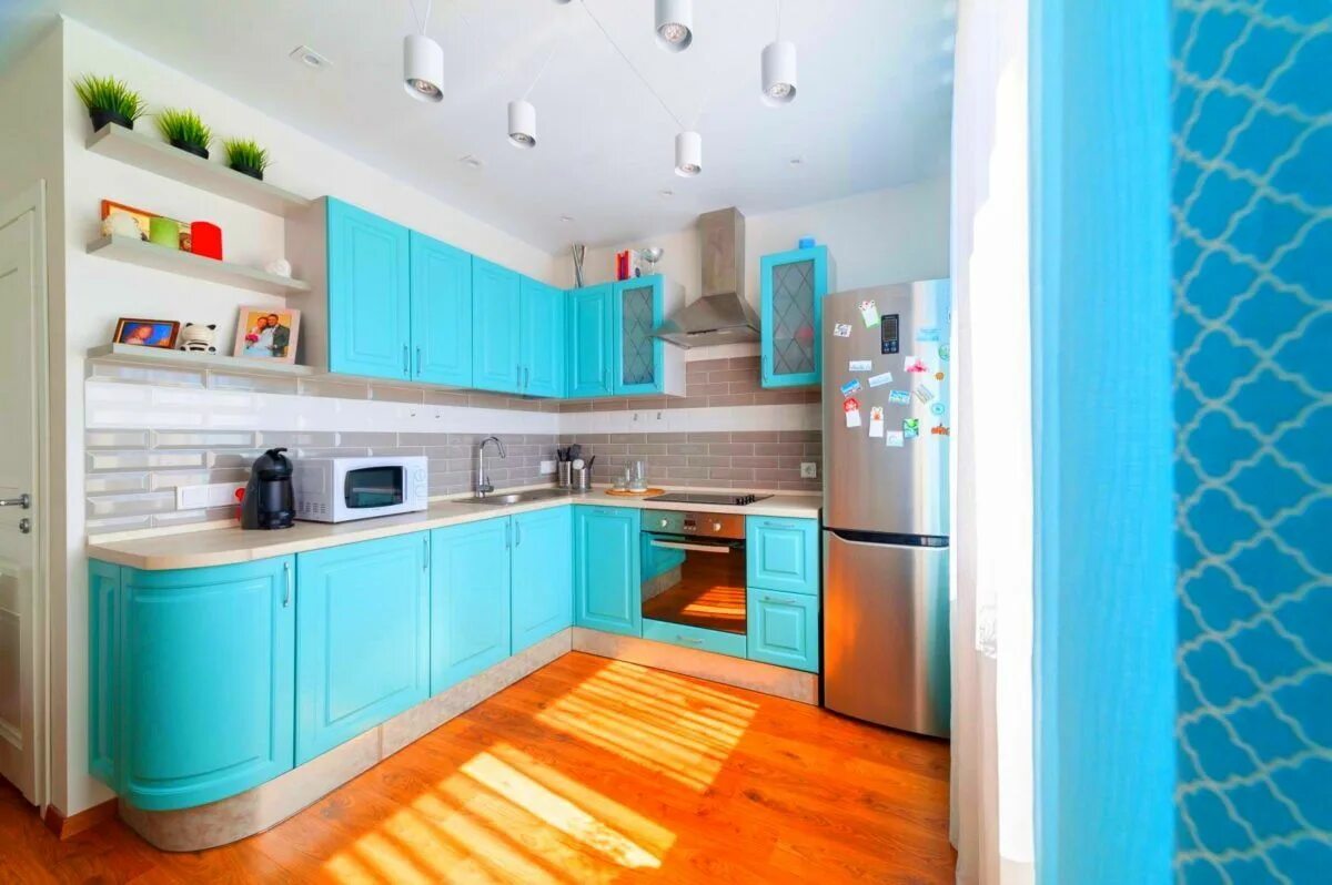 17 Calming Inspirations of Using Blue Kitchen Island Blue kitchens, Blue kitchen