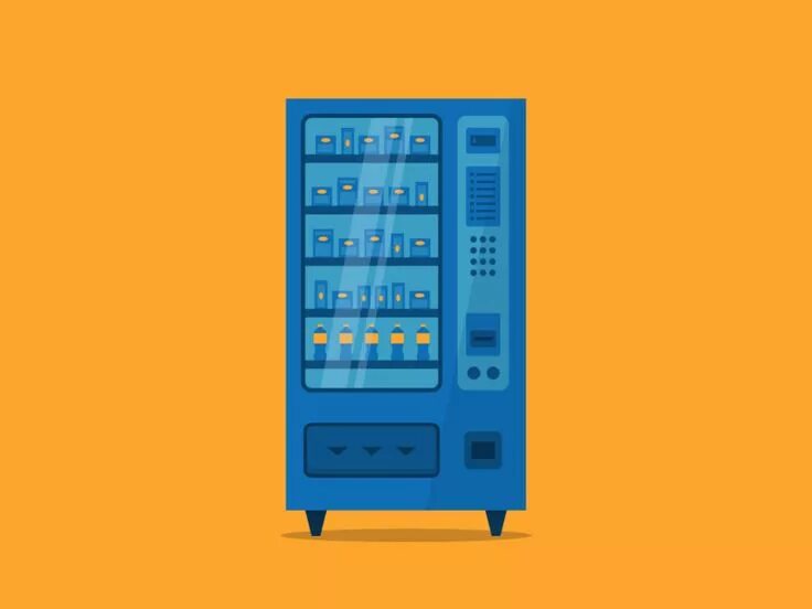 The machine is designed to. Vending Machines illustration. Carrot Fresh Electro Machine.
