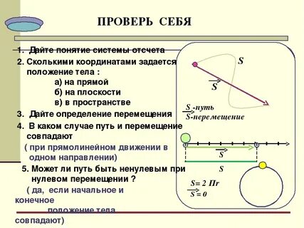 Видеоурок по физике 9 класс перемещение