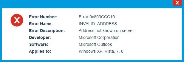 Error address invalid. Err_address_invalid.