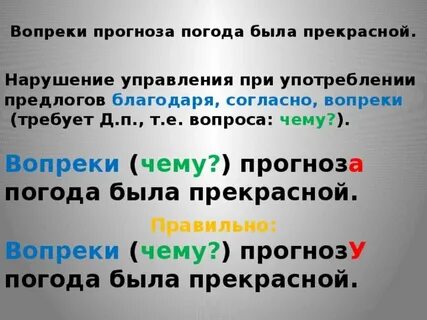 Погода вопреки