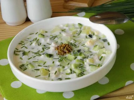 Окрошка с мясом курицы