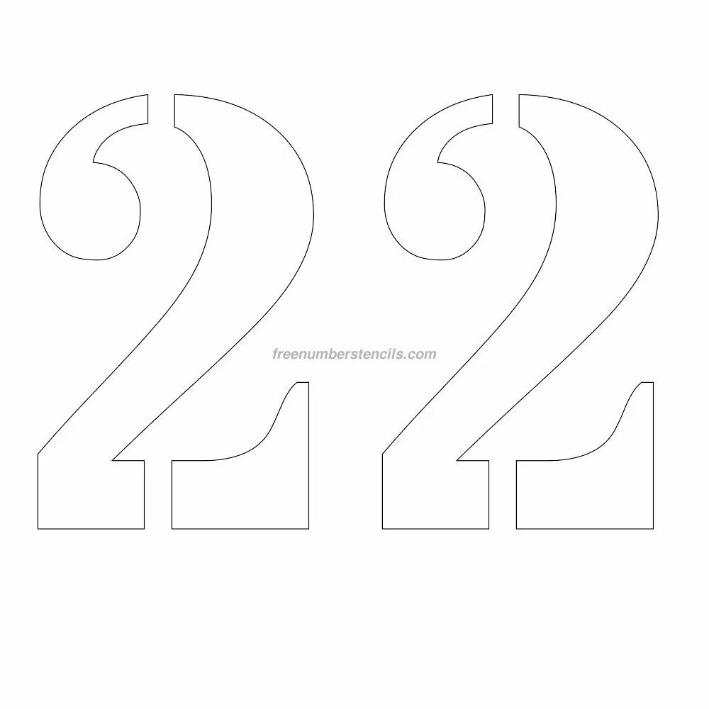 Шаблон 23 из бумаги распечатать