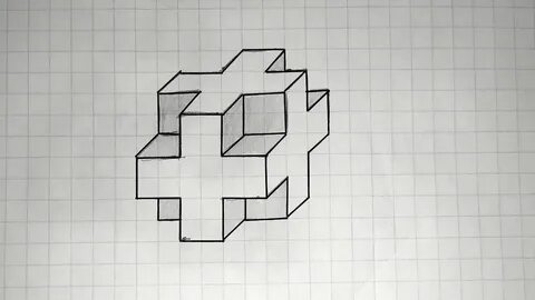 Как нарисовать объемно по клеточкам