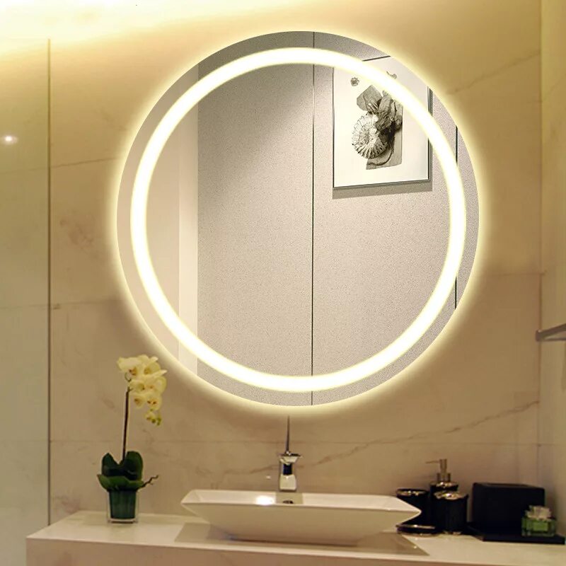 Светодиодное зеркало купить. Зеркало led Mirror Light. Круглое зеркало led Grossman 900. Зеркало с подсветкой теплый свет d60. Зеркало Eclipse Smart 60x60 с подсветкой круглое 64142.