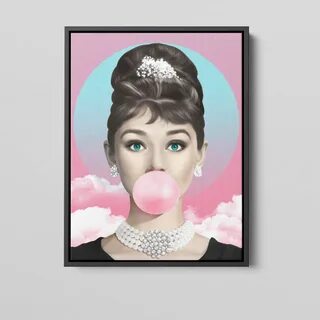 Audrey Hepburn's Gum - Pop Culture Canvas Prints by Piqtura Canvas.