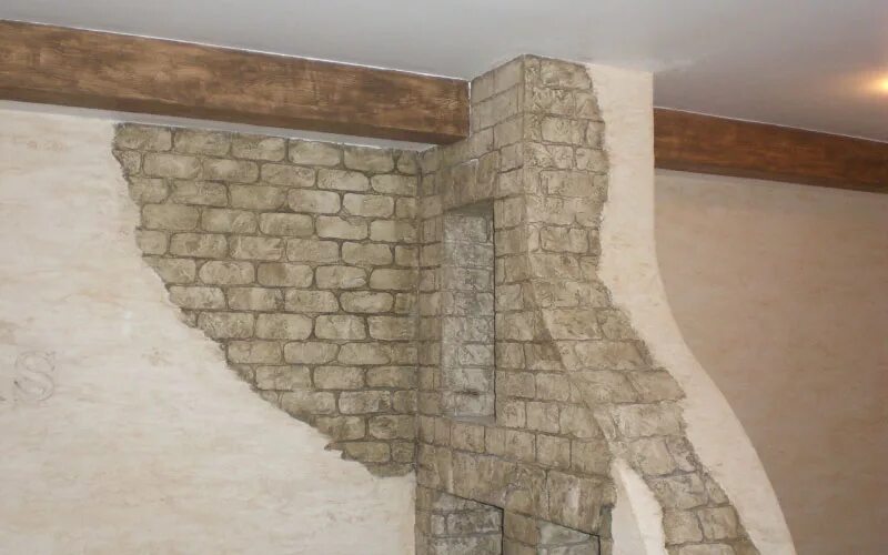 Штукатурка сводов. Имитация кирпичной кладки штукатуркой. штукатурка под камень. декоративная штукатурка кирпичики. декоративная штукатурка под декоративный камень.
