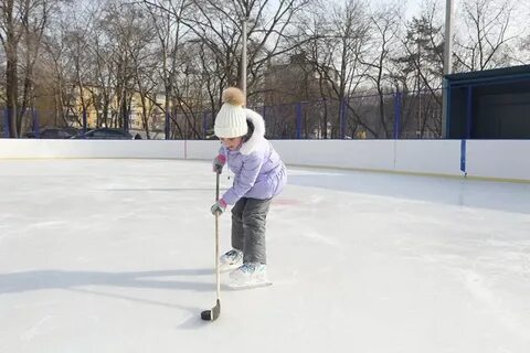 Каток утром