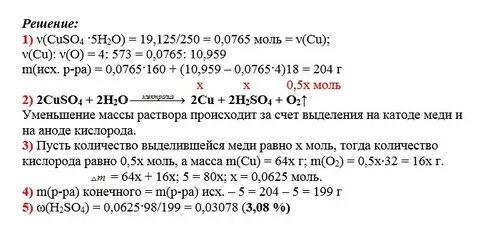 Вычислите массовые доли сульфат меди