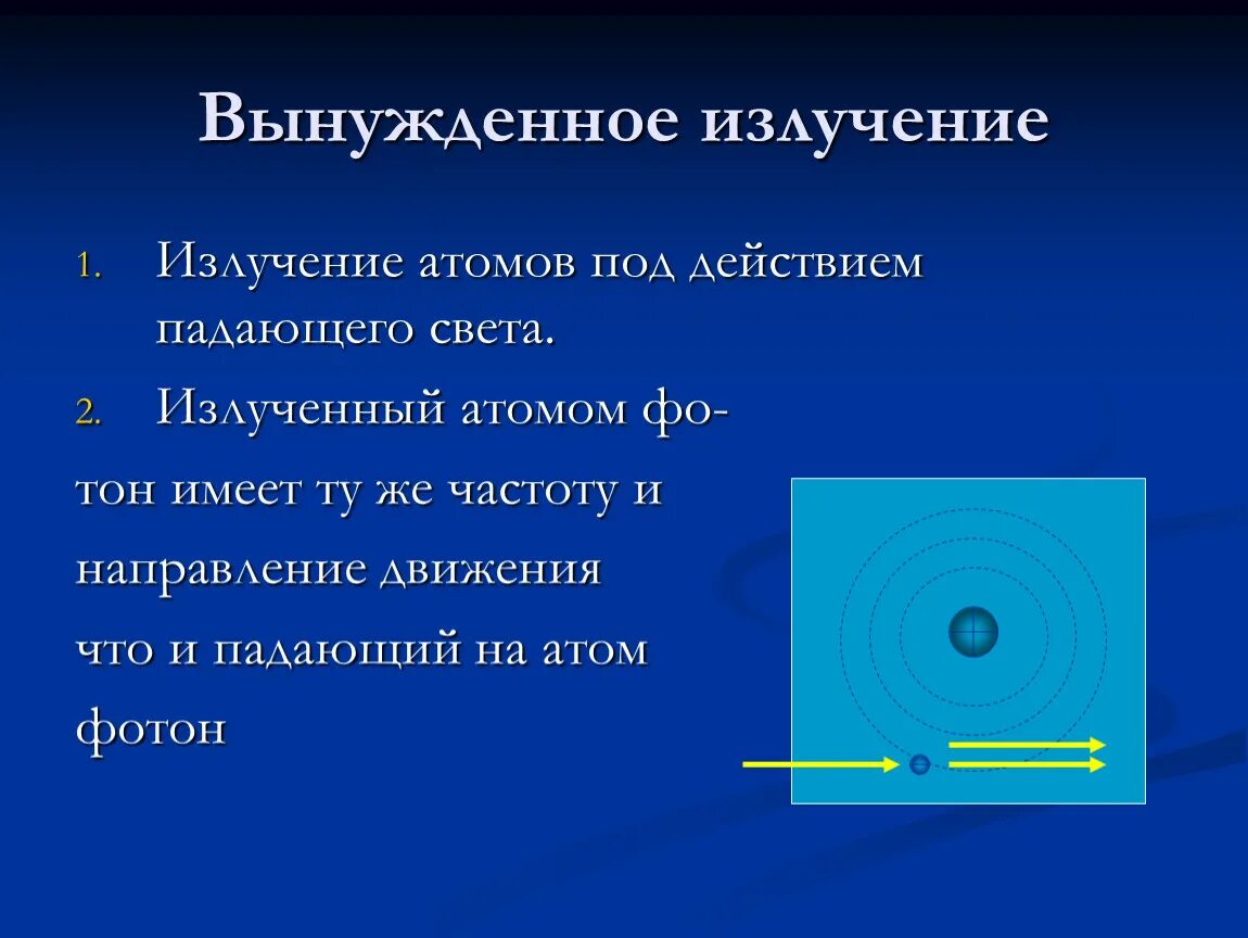 Излучение атома физика. Вынужденное (индуцированное) излучение. Вынужденное излучение атомов. Вынужденное излучение лазеры. Механизм вынужденного излучения.