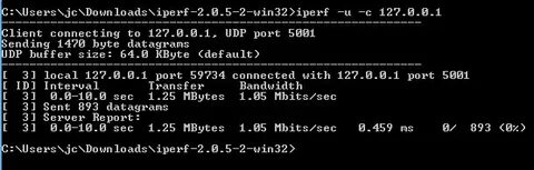 Iperf3 cygwin gui