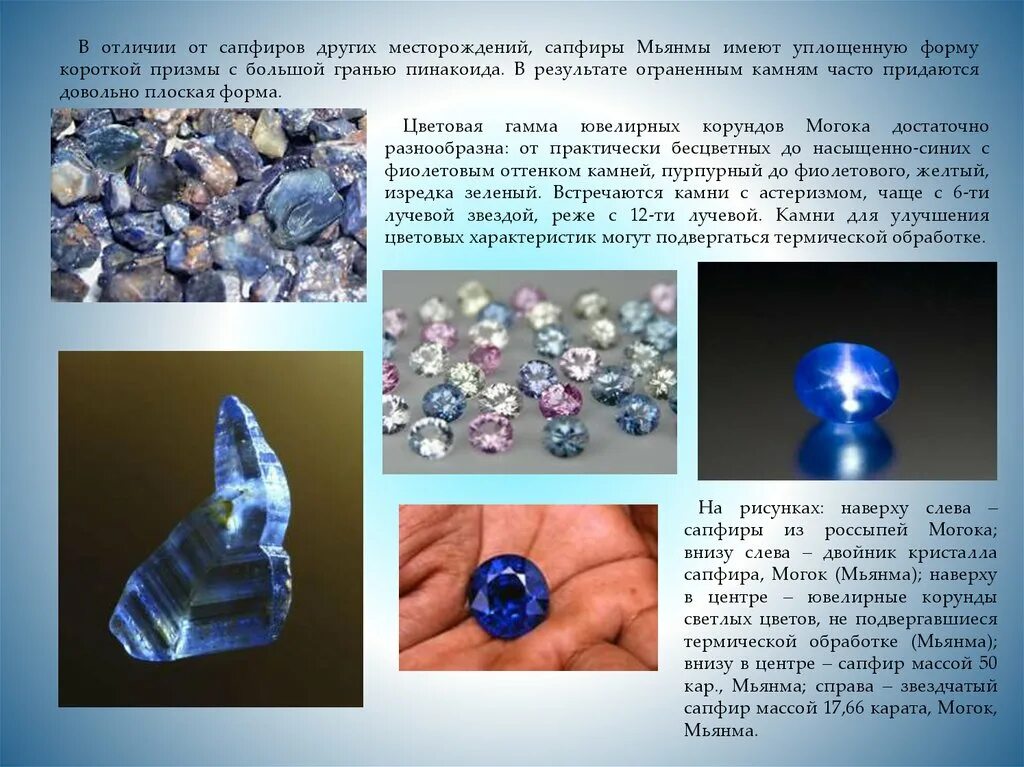 Где добывают сапфиры