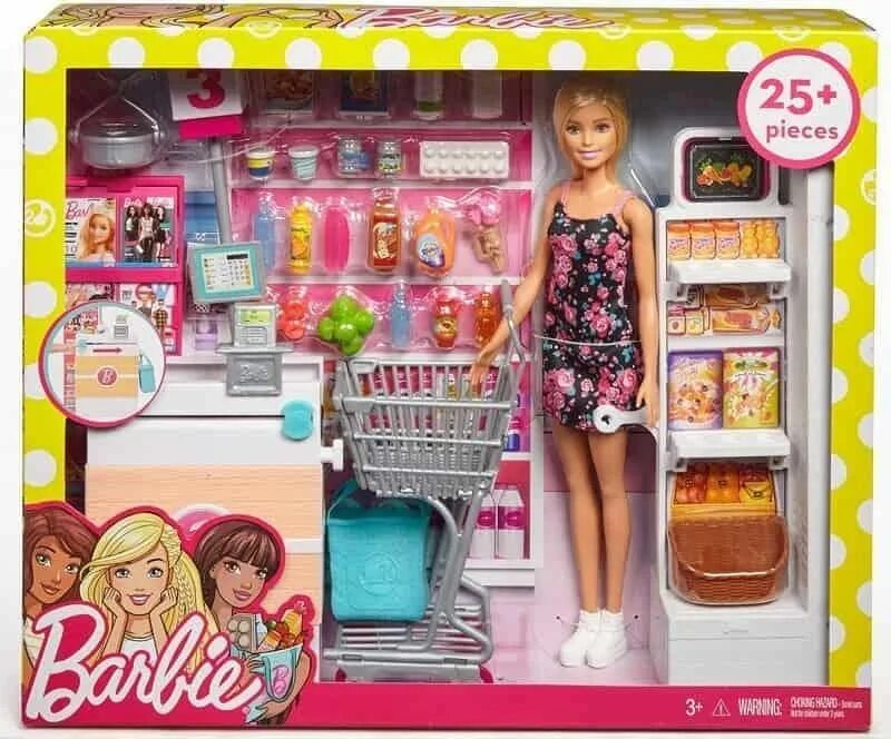 Набор игровой Barbie супермаркет frp01. Набор Barbie frp01 супермаркет. Набор Barbie в супермаркете, 28 см, frp01. Игровой набор Barbie продуктовая Лавка. Игрушки набор куклы