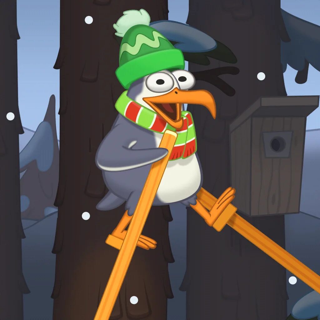 снеговик из игры walk master. игра walk master. игра ходули. Walk игра. игра козёл на ходулях.