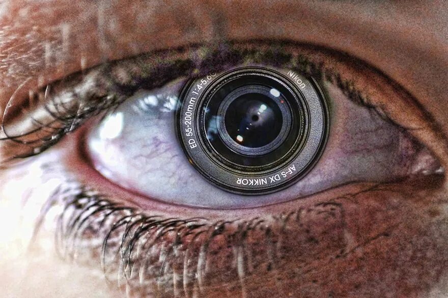 Человек камера глаз