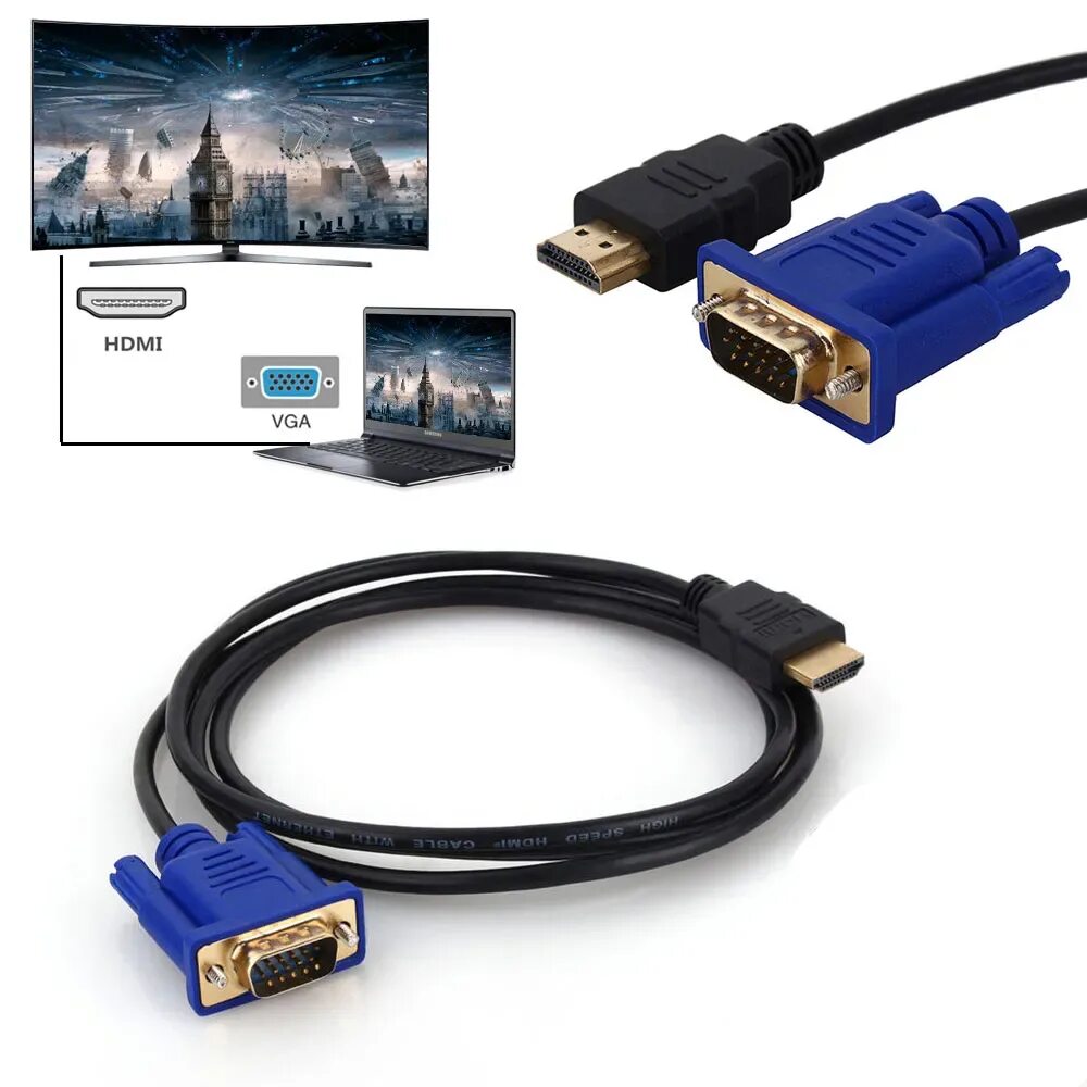 Переходник для hdmi кабеля. Шнур ВГА на HDMI. Кабель VGA на HDMI 15 М.