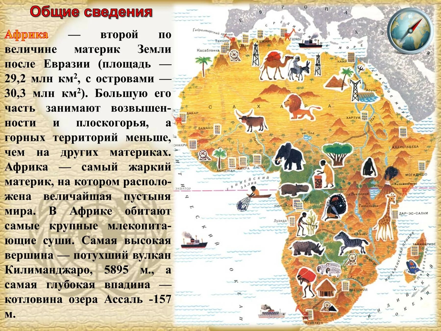 Африки животный география. Материк Африка для детей. Африка карта для детей. Африка второй по величине материк. Обитатели Африки карта.