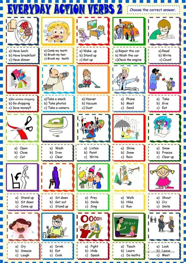 Действия Worksheet. Everyday Action verbs. Everyday verbs for Kids. Every Day for Kids.