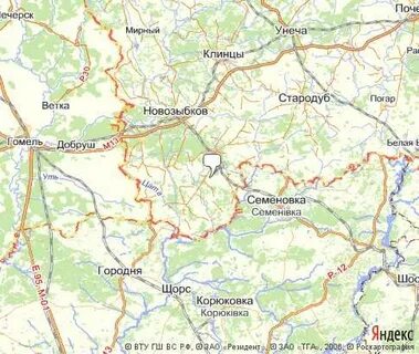 Карта брянская климовский