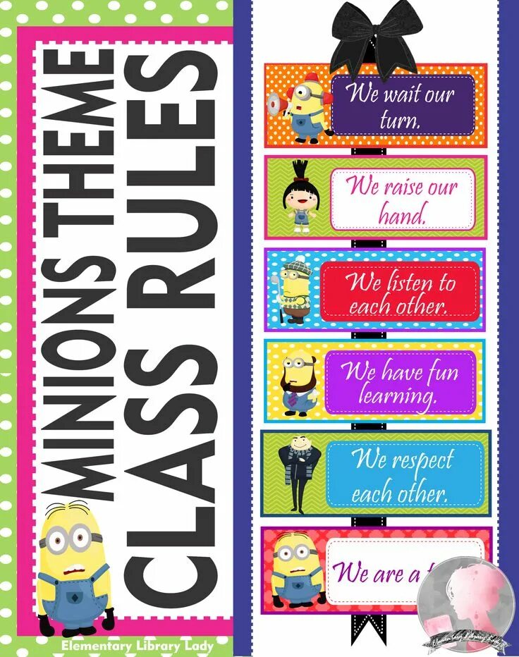 Library rules. Minions classroom rules. classroom rules. decoration of the classroom minion idea. minion at school.