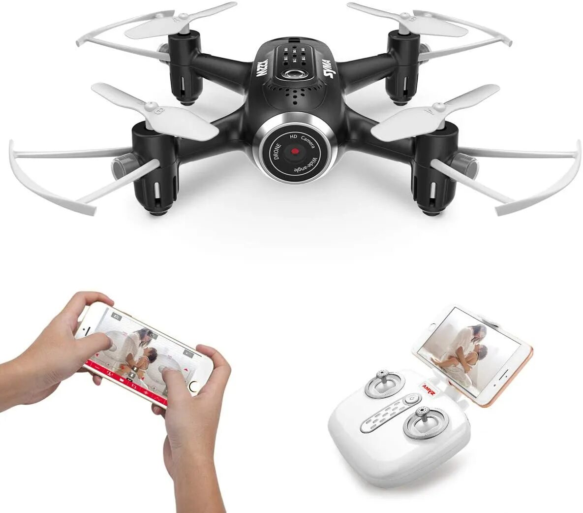 Мини fpv дрон. Квадрокоптер syma x22w. дрон сума x22w. коптер x22w. квадрокоптер в чехле + камера+wifi ma-е88.