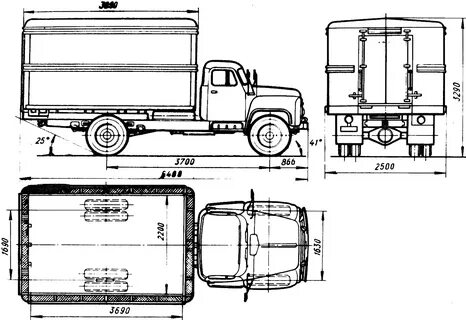 Габаритные размеры газ