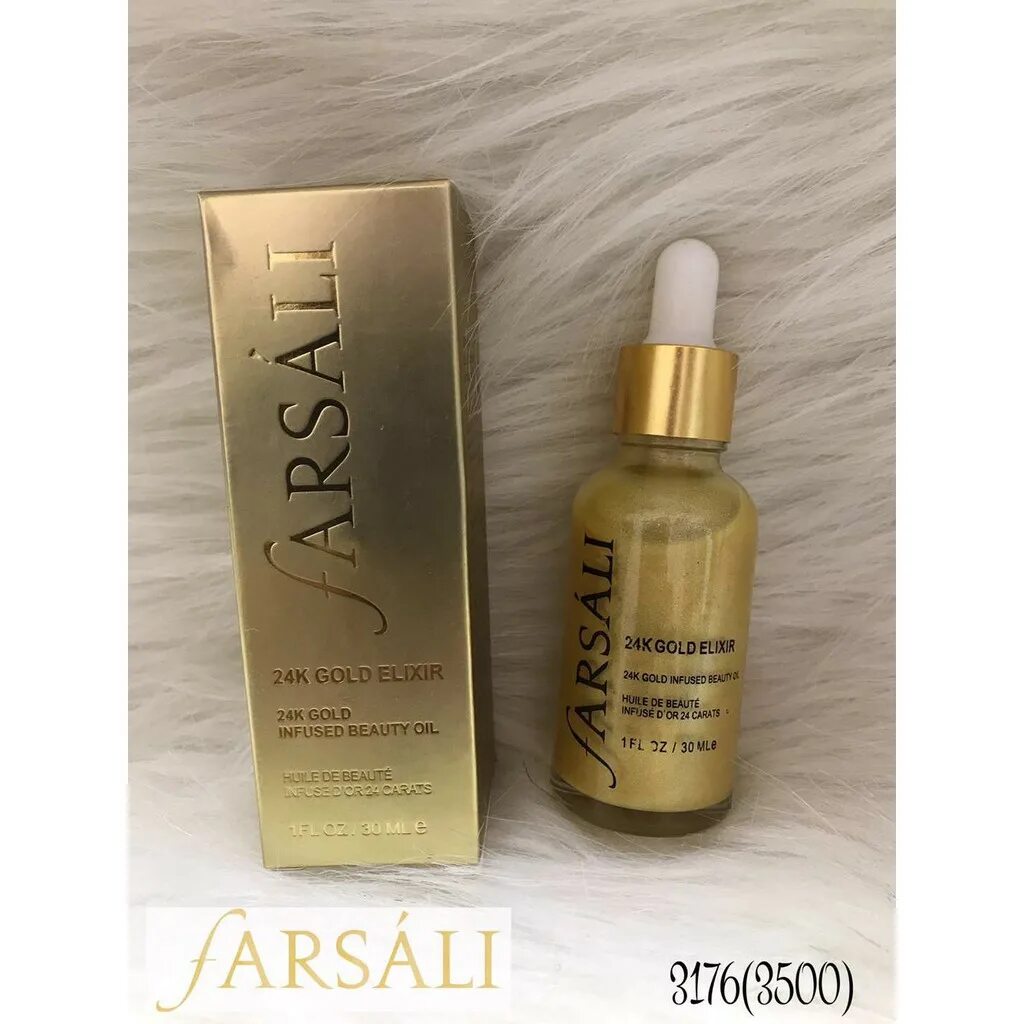 Масло 24 5. Farsali 24k Gold Elixir. Сыворотка Farsali 24k. 24k Gold Miraculous Elixir Dry Oil. Масло Фарсали для лица.