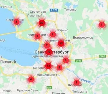 Карта офисов москвы