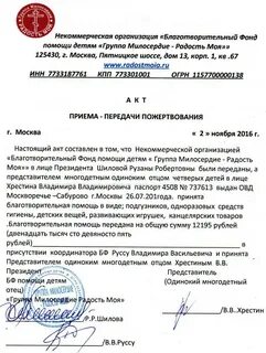 Организации оказывающие благотворительную помощь